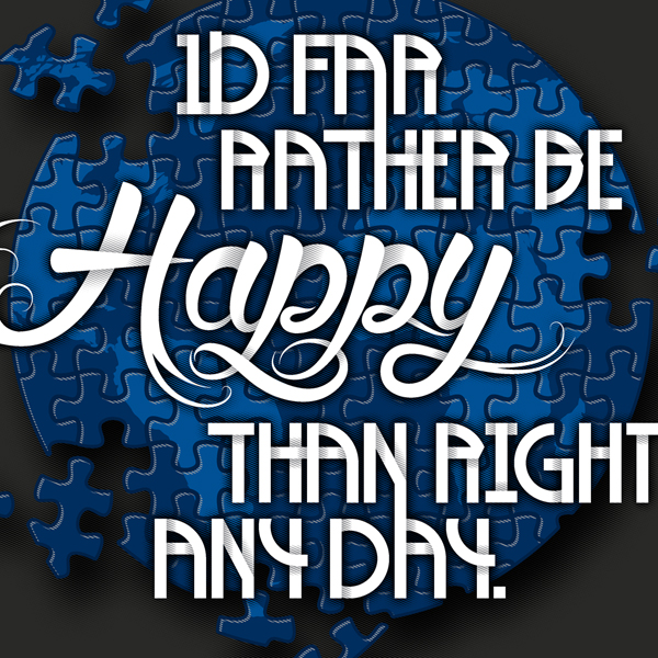 On the Subject of Happiness in the Galaxy T-Shirt