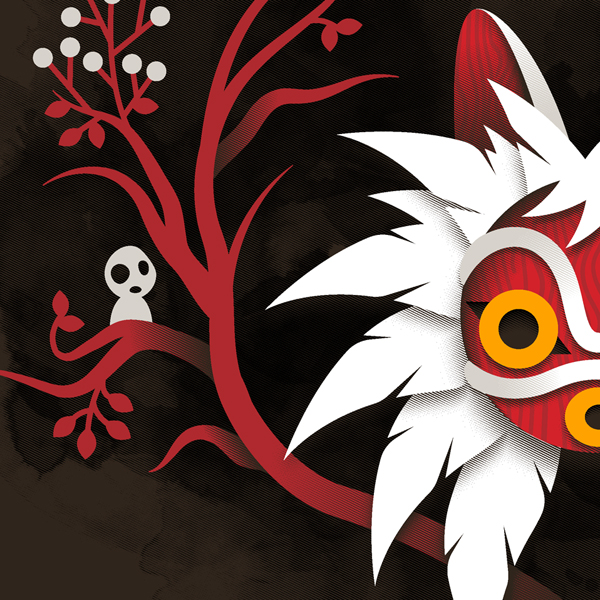 Princess Mononoke Stylized T-Shirt